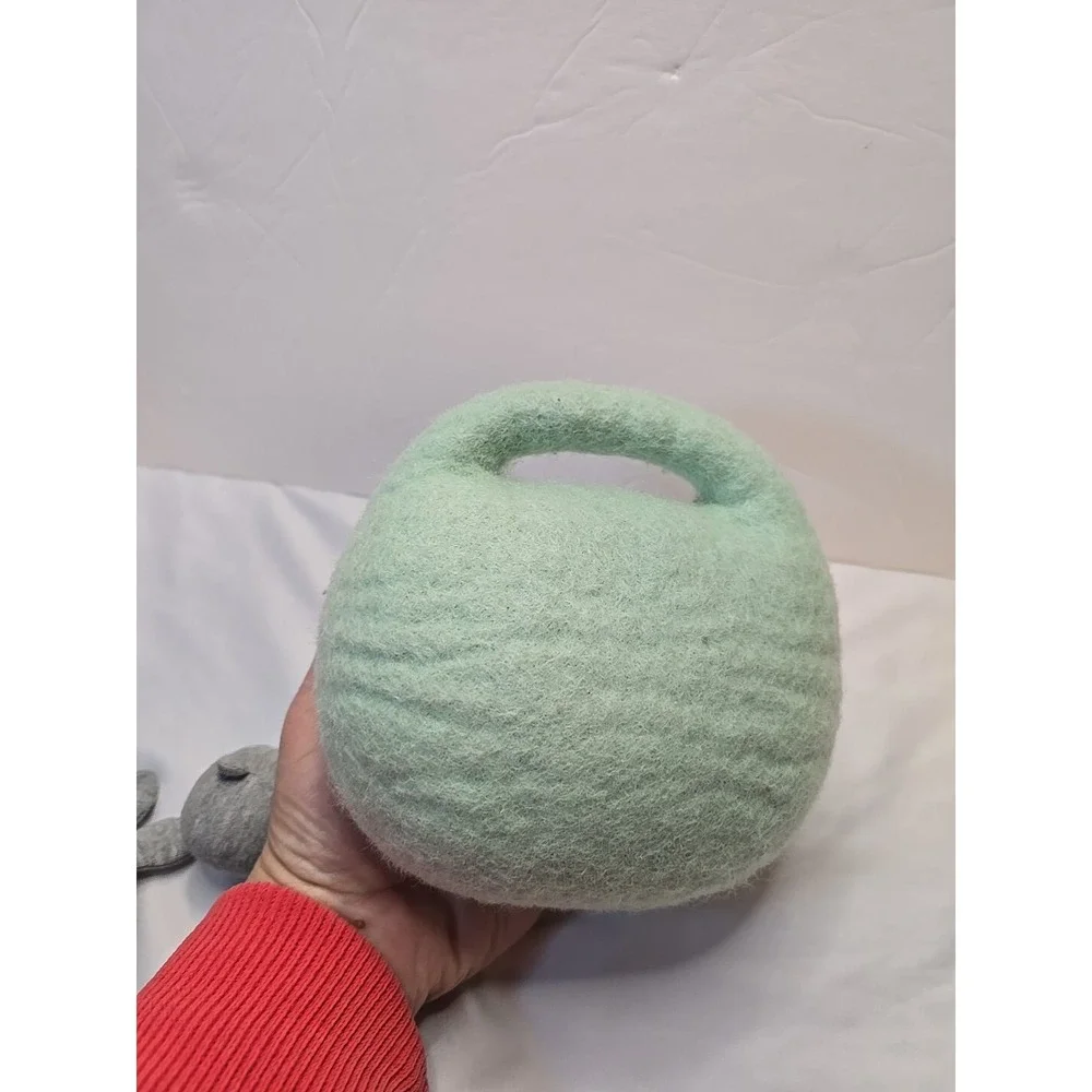 Lovevery Bunnies In a Felt Burrow Green Babbler Play Kit Montessori Toy